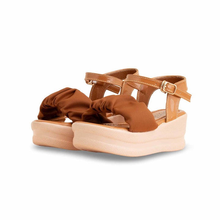 Girls Brown Formal Sandal KD4805