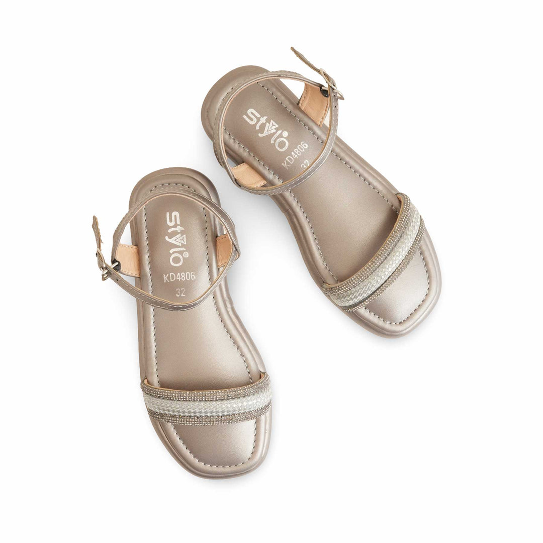 Girls Grey Fancy Sandal KD4806