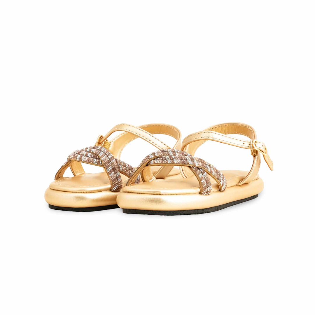 Girls Golden Fancy Sandal KD4808