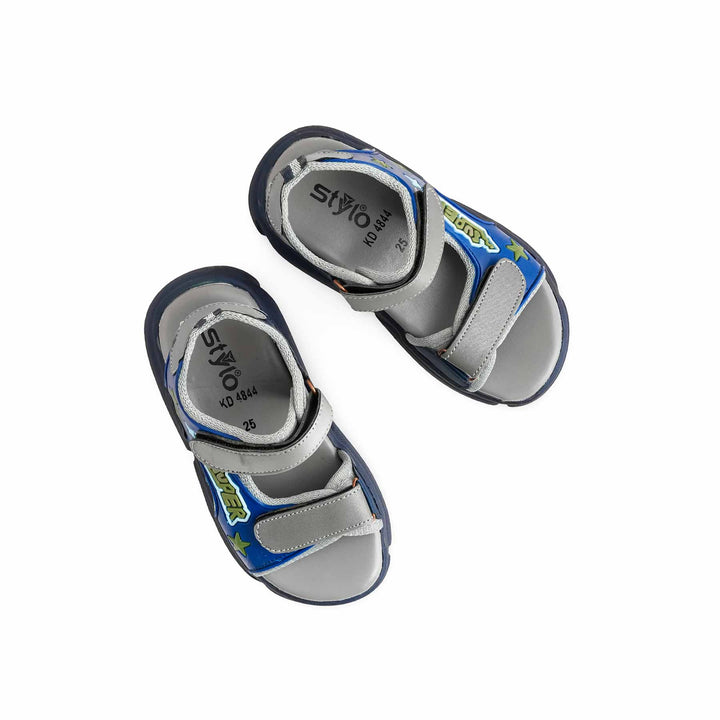 Boys Grey Formal Sandal KD4844