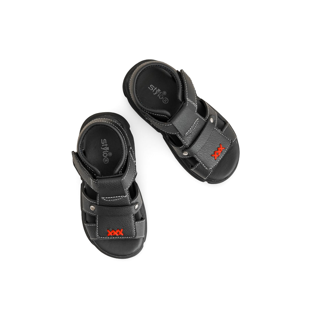 Boys Black Formal Sandal KD4863
