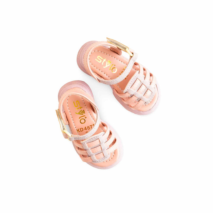Girls Beige Formal Sandal KD4871