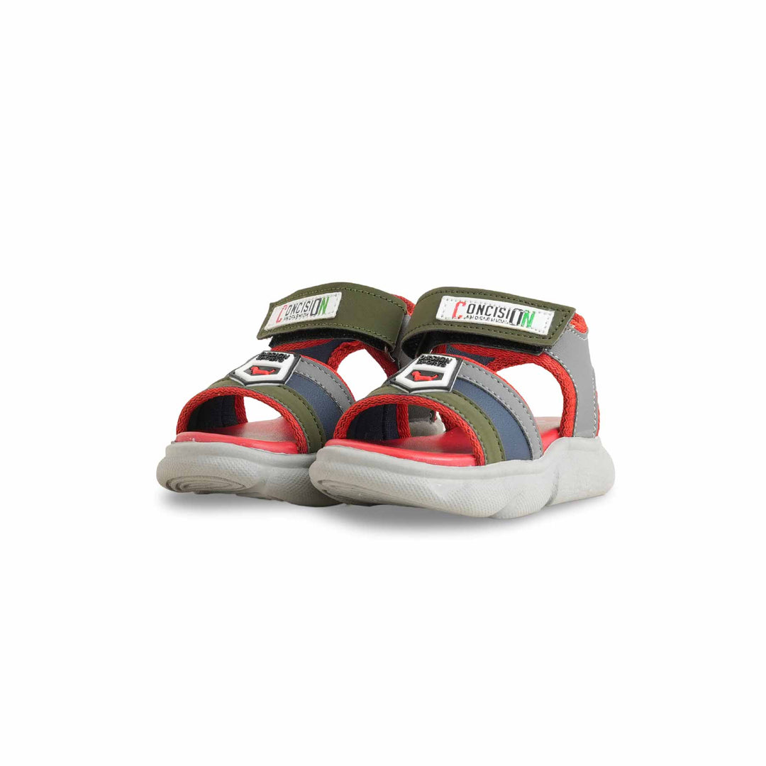 Boys Grey Casual Sandal KD4889