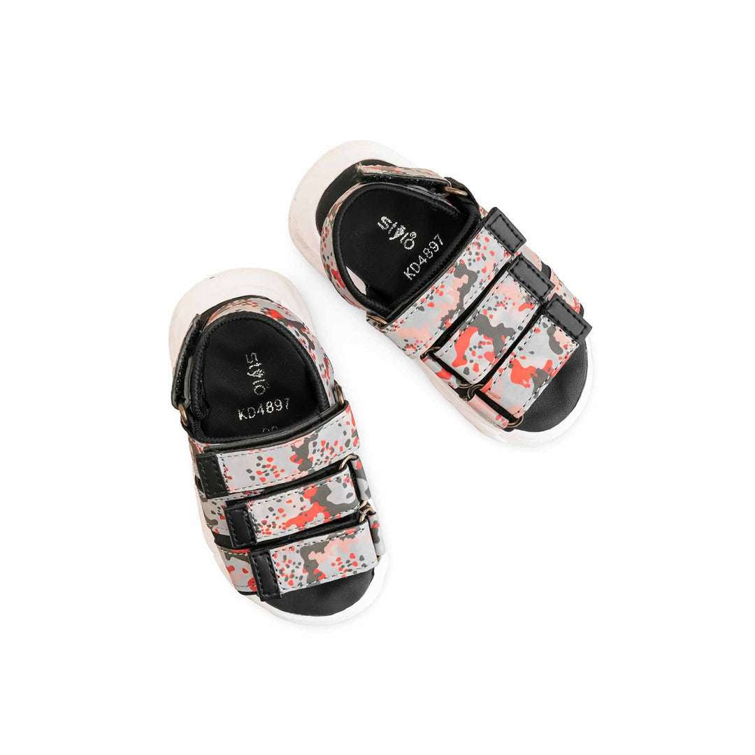 Boys Black Casual Sandal KD4897