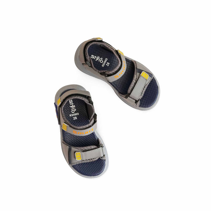 Boys Grey Casual Sandal KD4905
