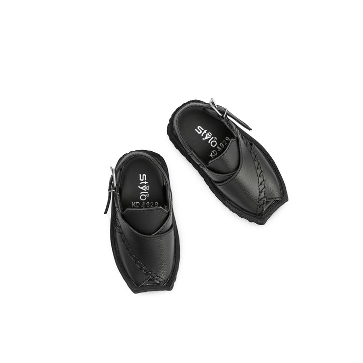 Boys Black Peshawari Chappal KD4929