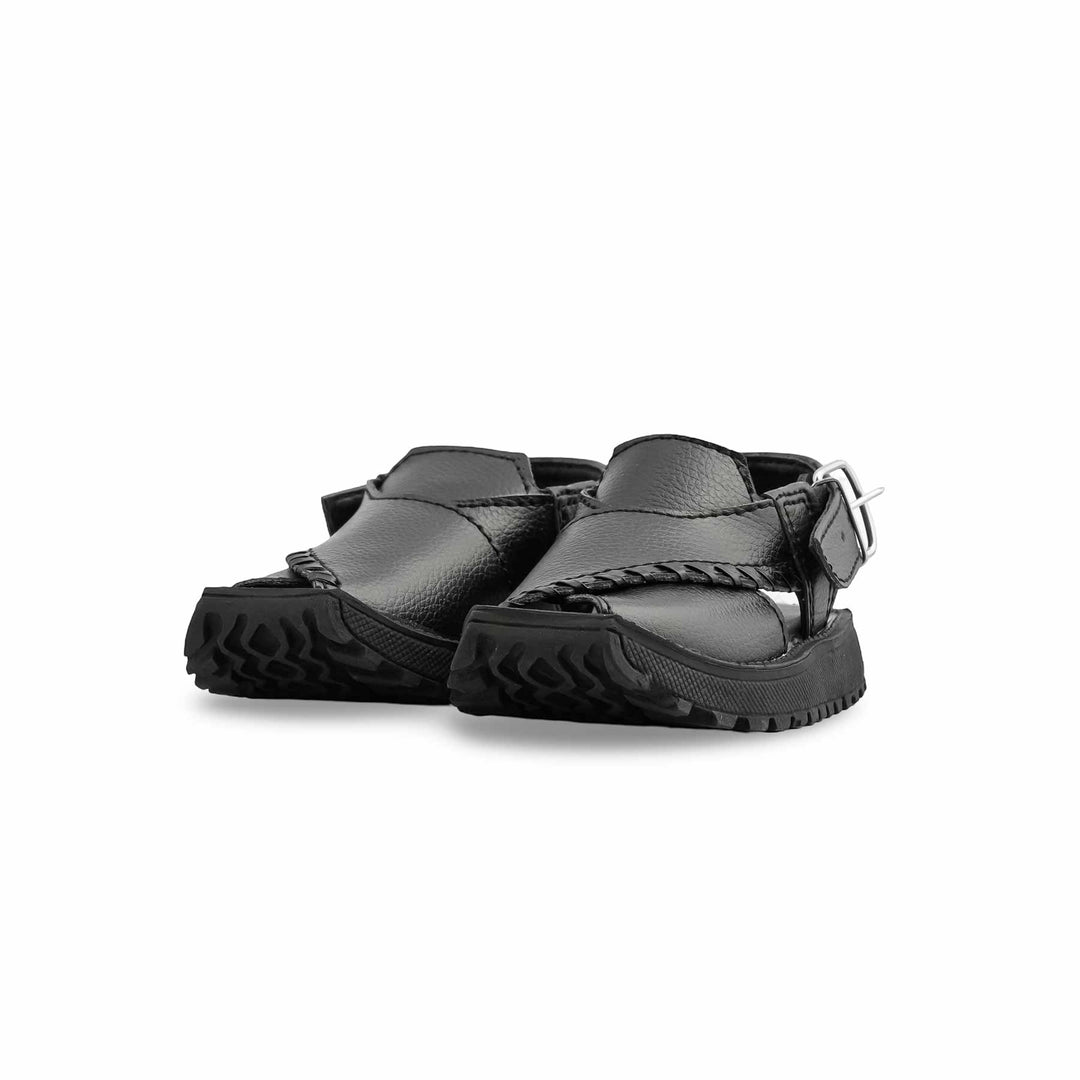 Boys Black Peshawari Chappal KD4929
