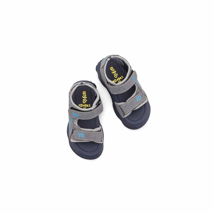 Boys Grey Casual Sandal KD4943
