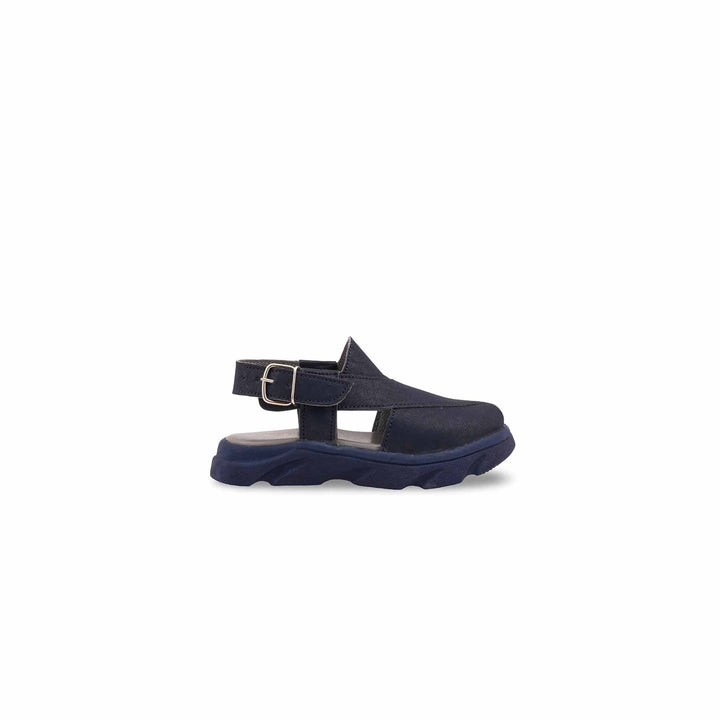 Boys Navy Peshawari Chappal KD4957