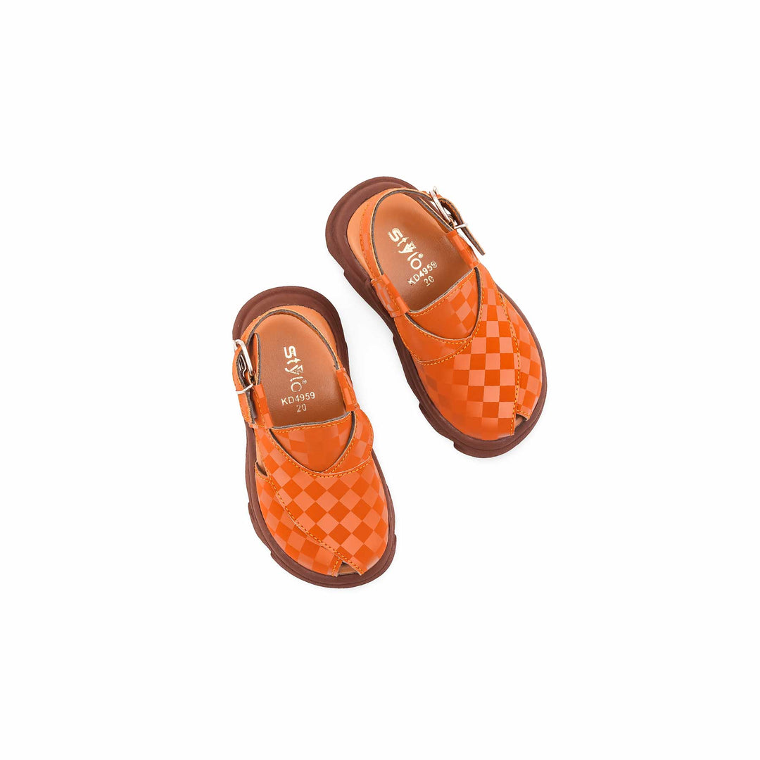 Boys Mustard Peshawari Chappal KD4959