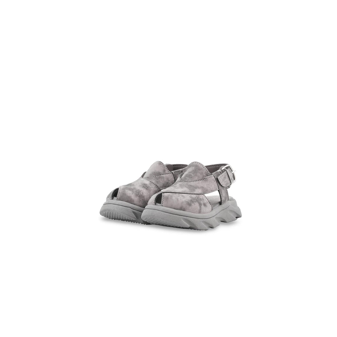 Boys Grey Peshawari Chappal KD4960