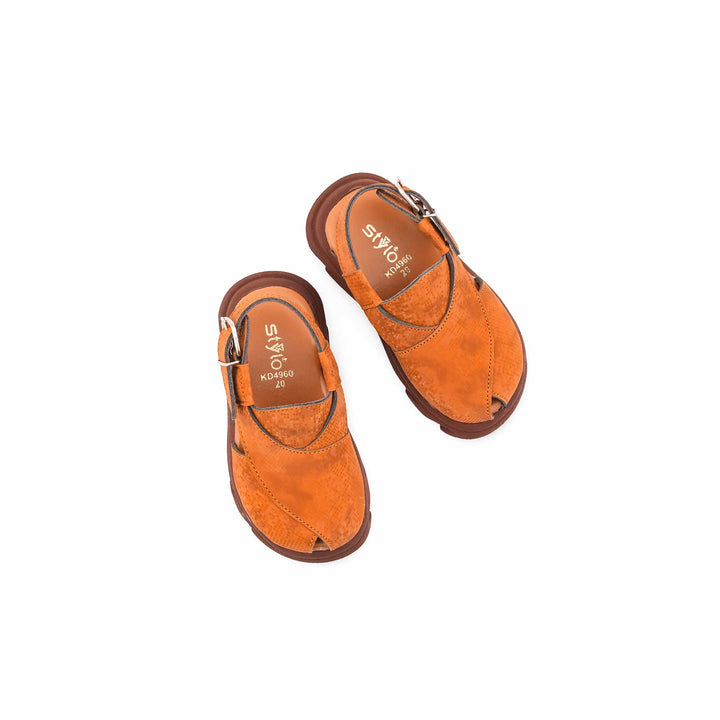 Boys Tan Peshawari Chappal KD4960