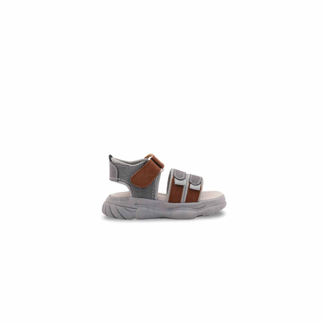 Boys Grey Casual Sandal KD4982