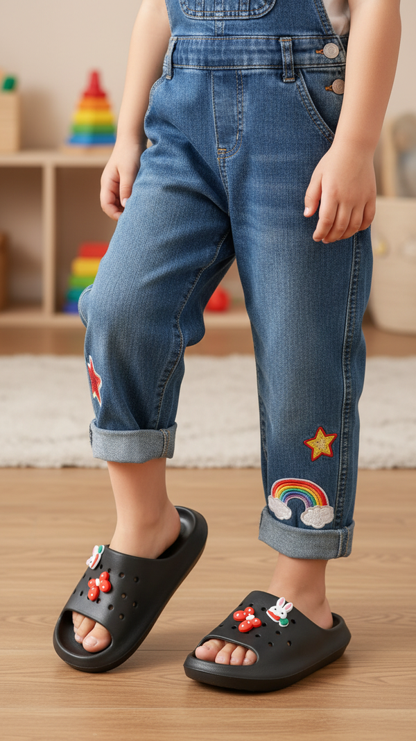 Girls Black Casual Flip Flop KD5498