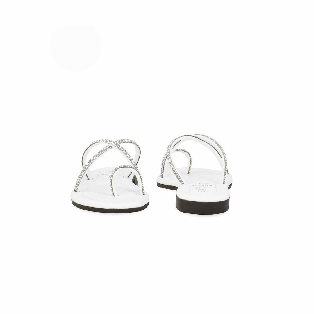 Girls White Casual Slipper KD5528