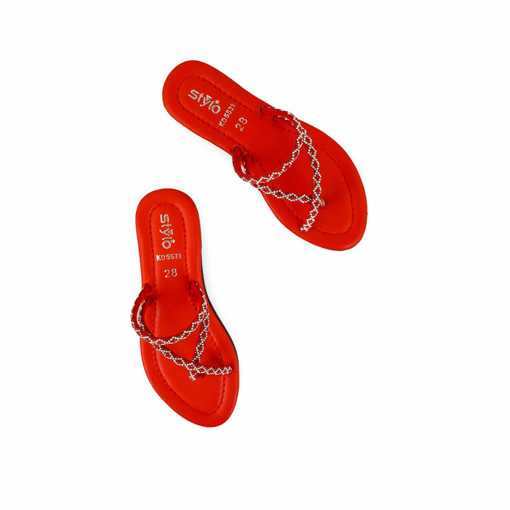 Girls Red Fancy Slipper KD5531