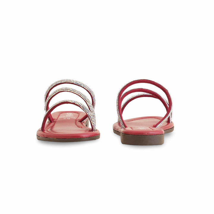Girls Maroon Casual Slipper KD5533
