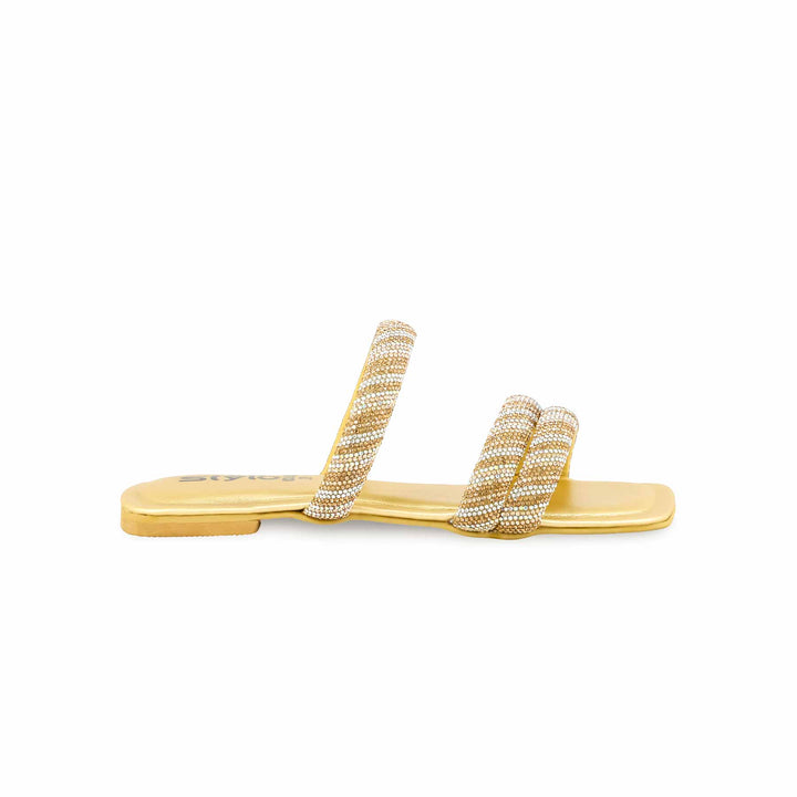 Girls Golden Fancy Slipper KD5535