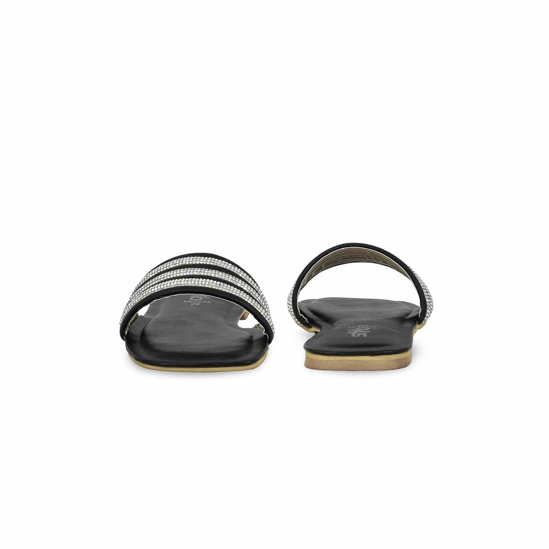 Girls Black Formal Slipper KD5536