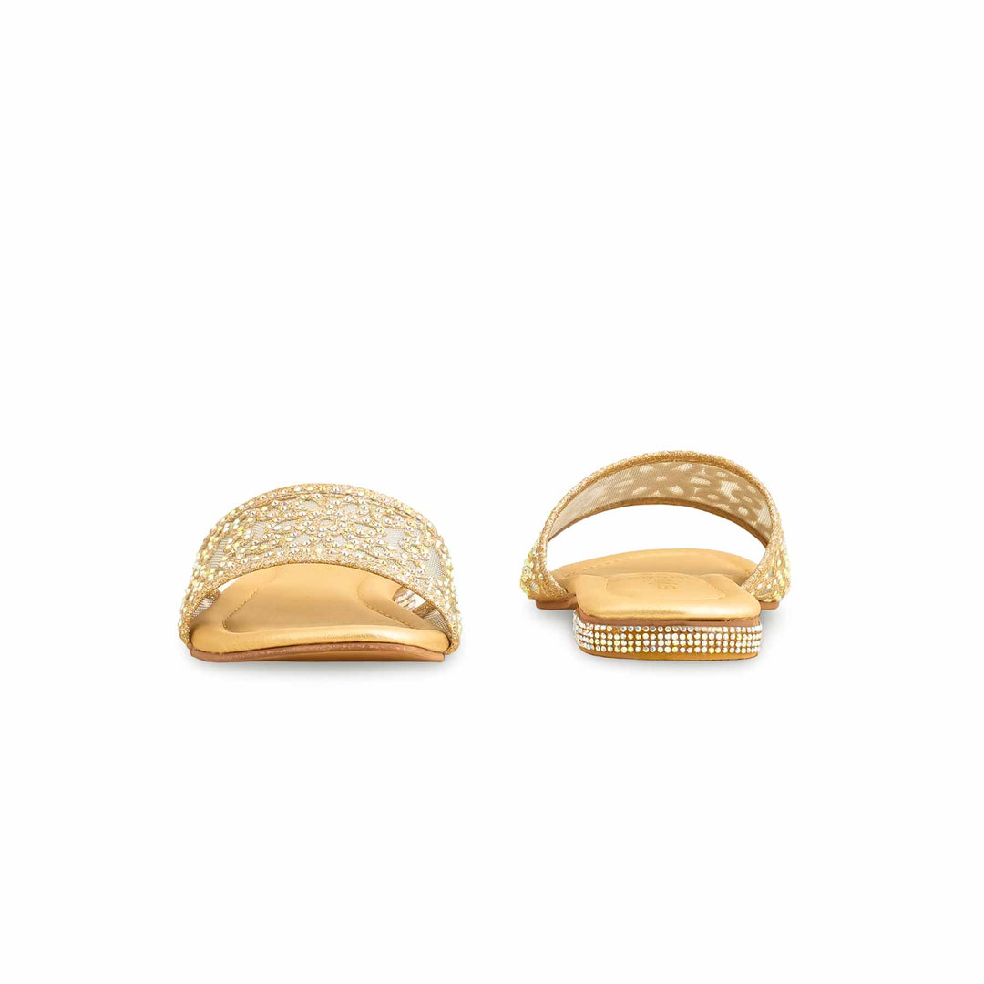 Girls Golden Fancy Slipper KD5544