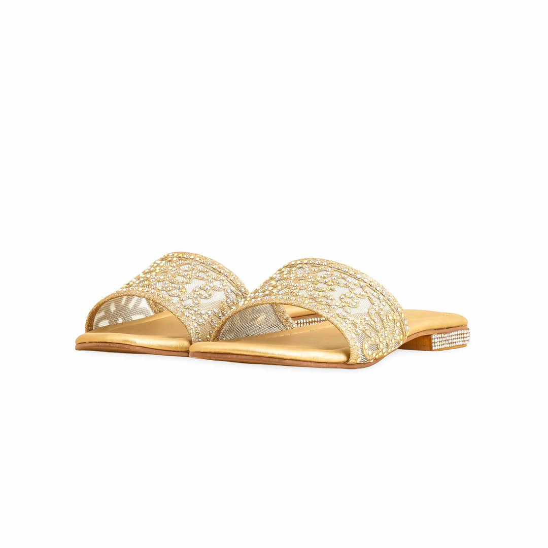 Girls Golden Fancy Slipper KD5544