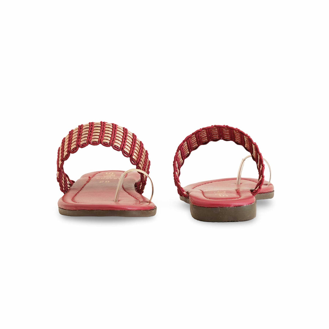 Girls Red Casual Slipper KD5551
