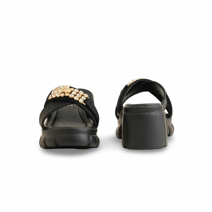 Girls Black Formal Slipper KD5555