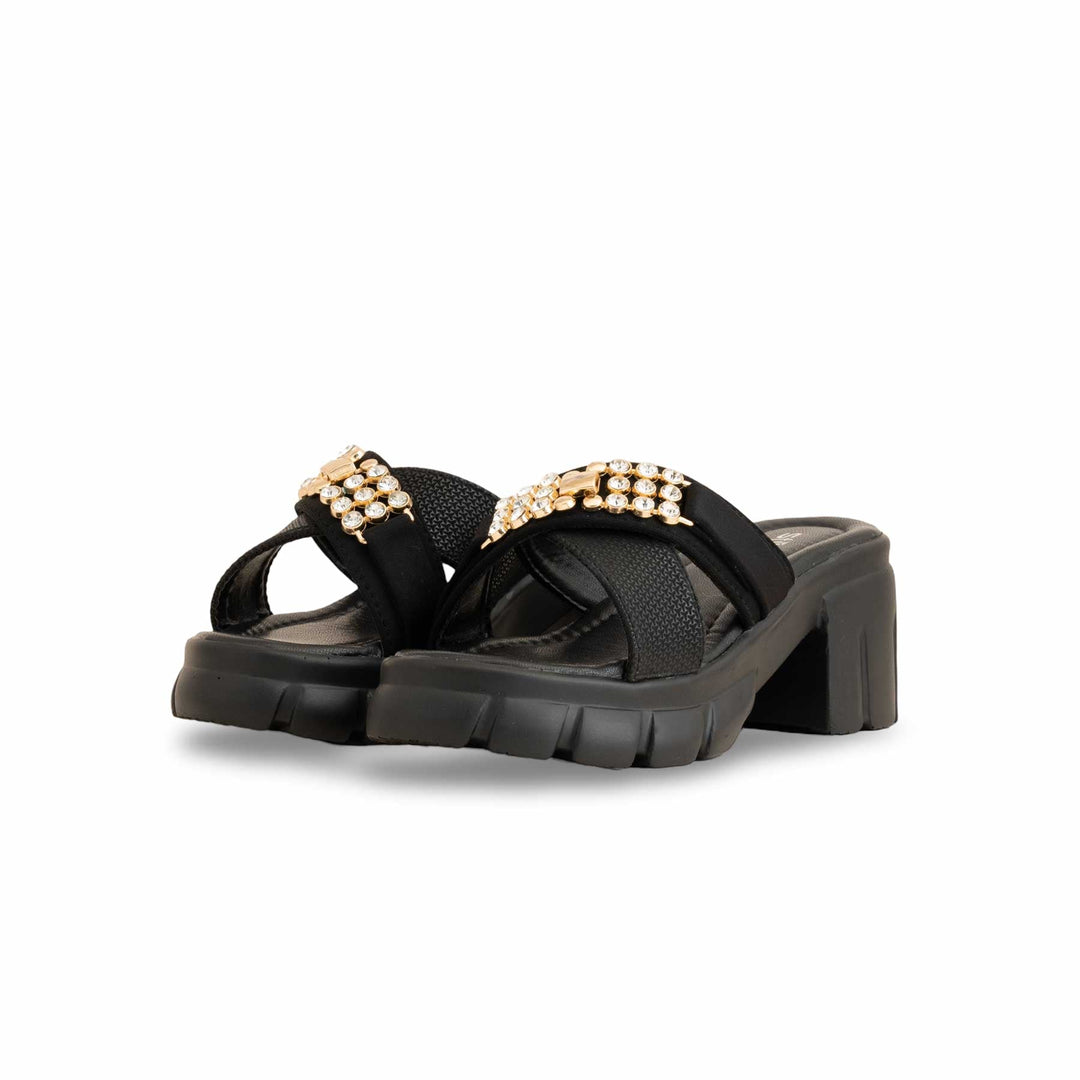 Girls Black Formal Slipper KD5555