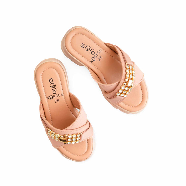 Girls Pink Formal Slipper KD5555
