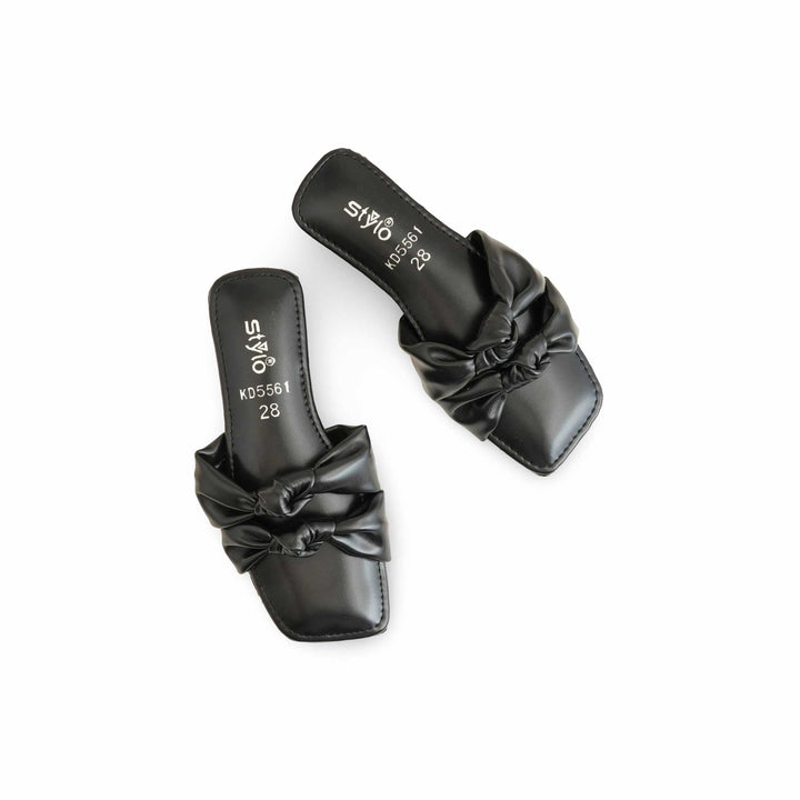Girls Black Formal Slipper KD5561