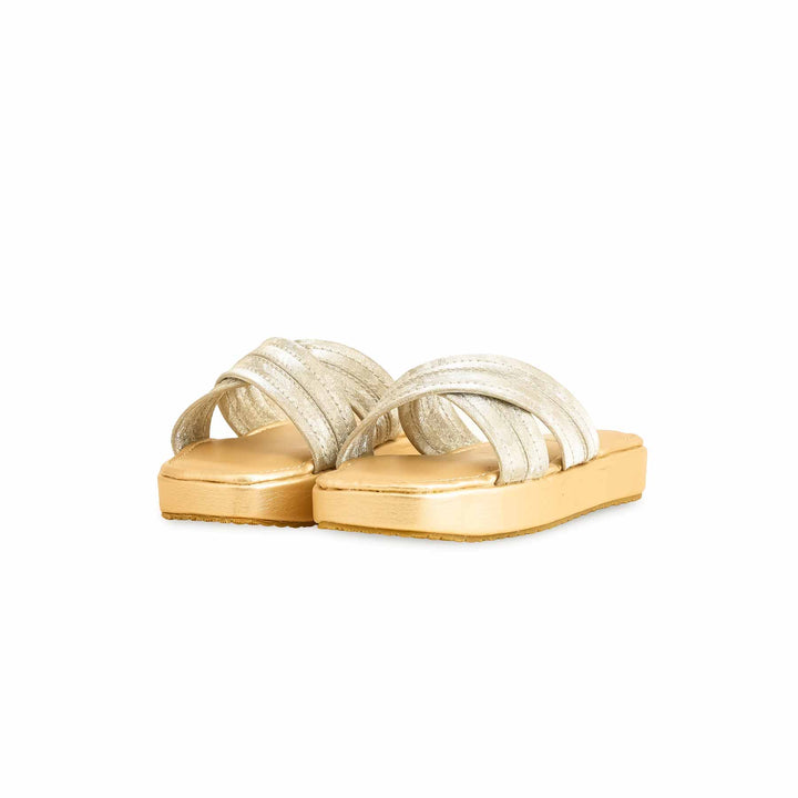 Girls Golden Formal Slipper KD5562
