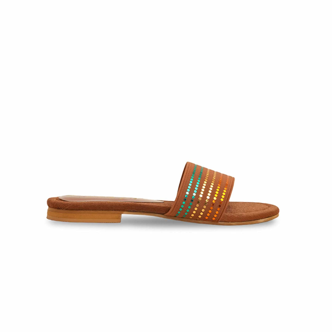 Girls Brown Casual Slipper KD5569