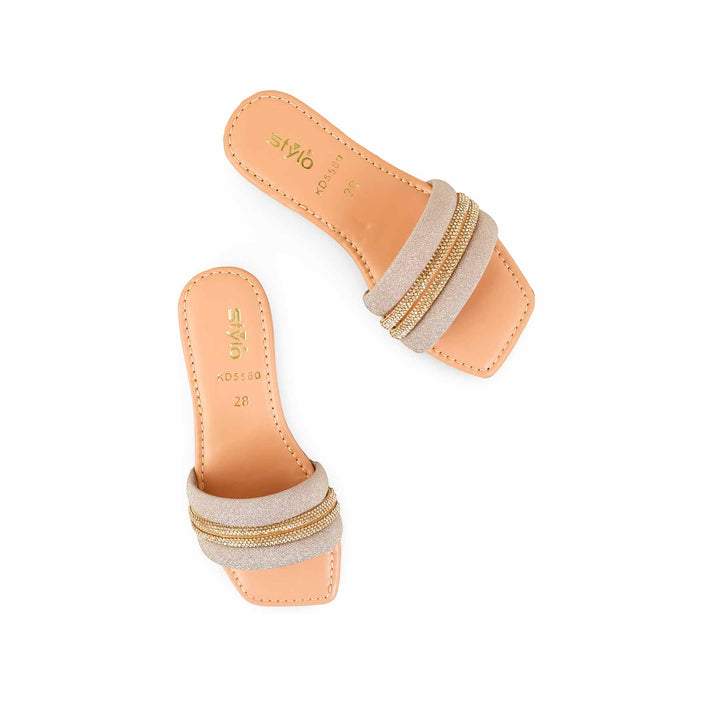 Girls Peach Fancy Slipper KD5580