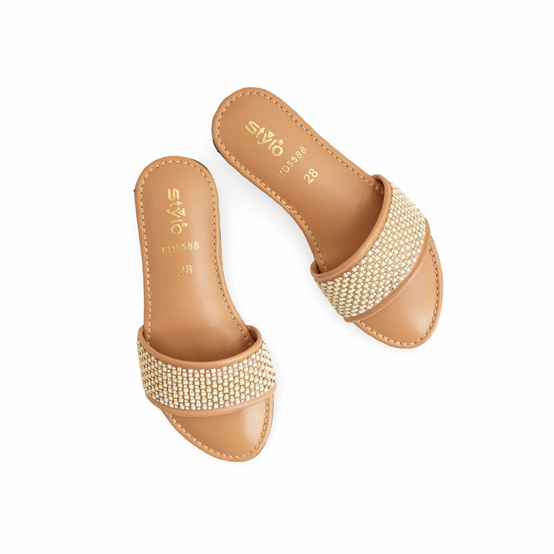 Girls Golden Formal Slipper KD5588