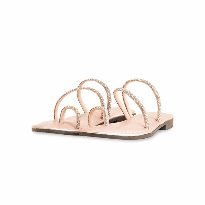 Girls Peach Fancy Slipper KD5590