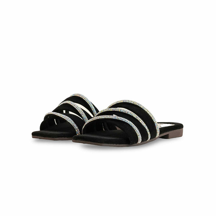 Girls Black Formal Slipper KD5595