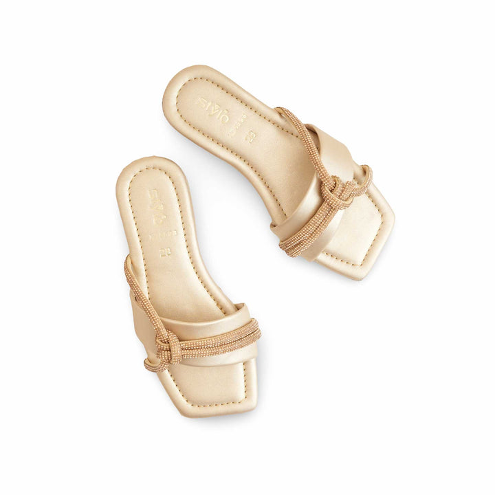 Girls Golden Formal Slipper KD5598