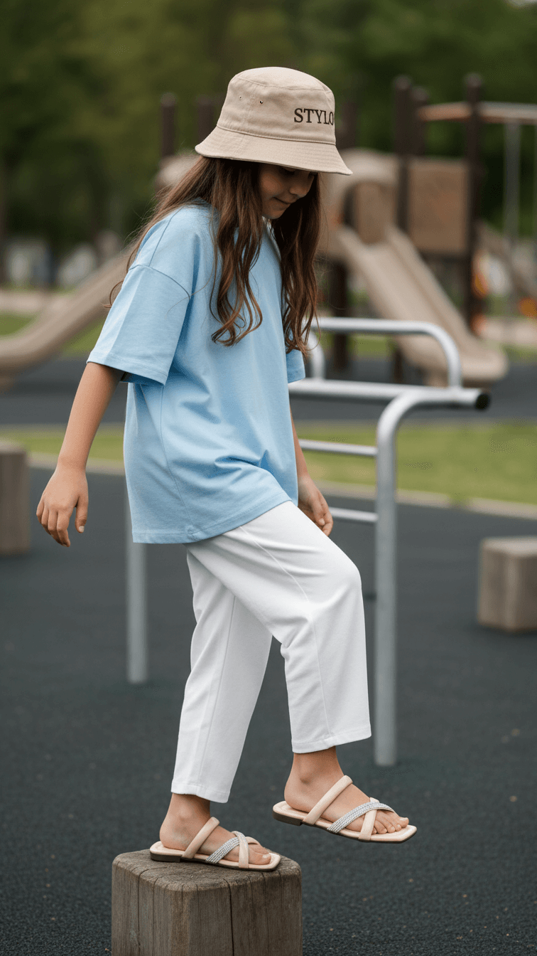 Girls Cream Formal Slipper KD5603
