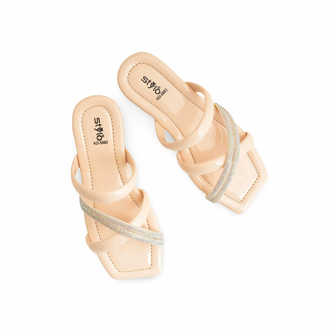 Girls Cream Formal Slipper KD5603