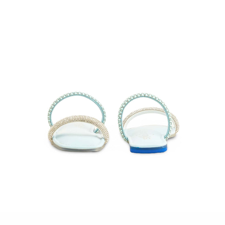Girls Sky Blue Formal Slipper KD5604
