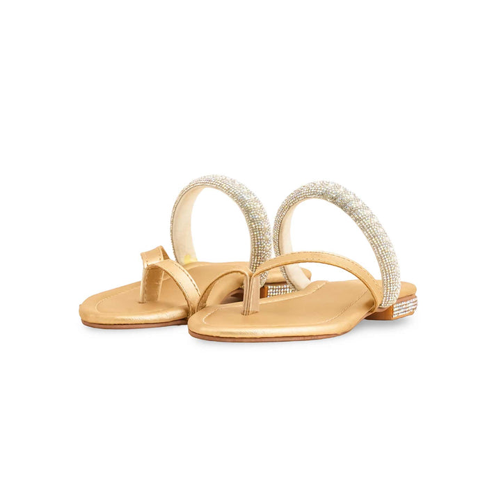 Girls Golden Formal Slipper KD5610