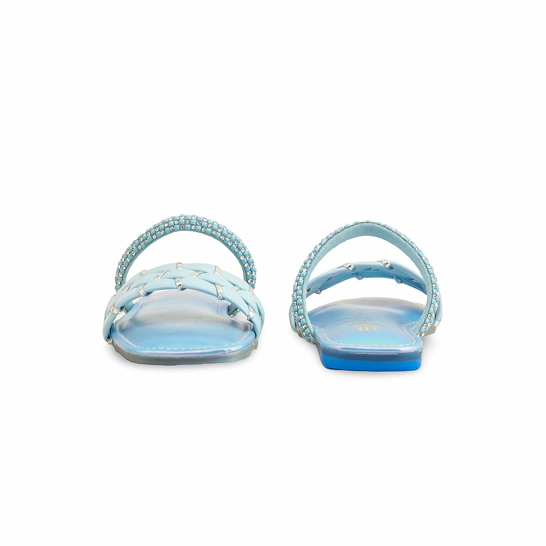 Girls Sky Blue Formal Slipper KD5624