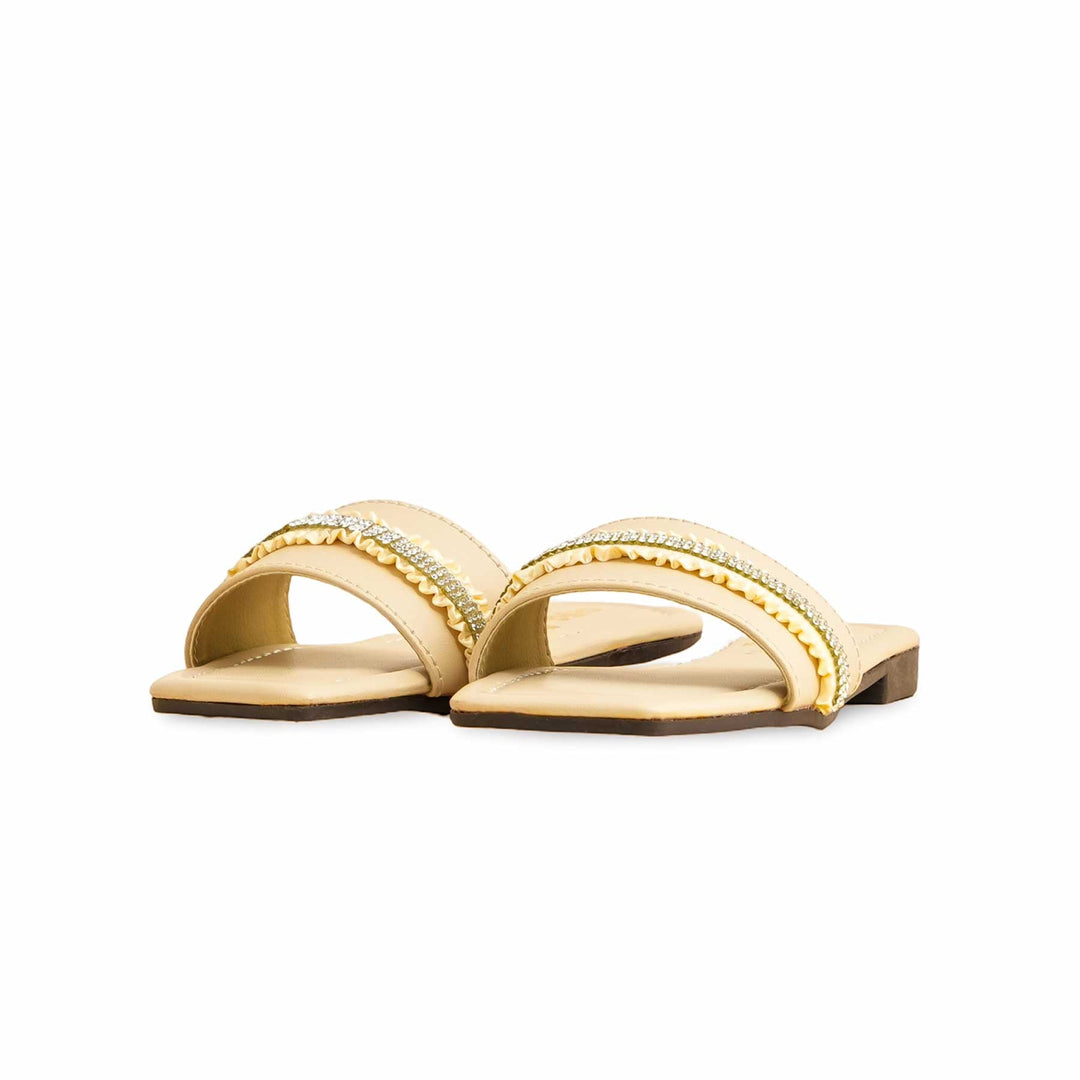 Girls Golden Fancy Slipper KD5626