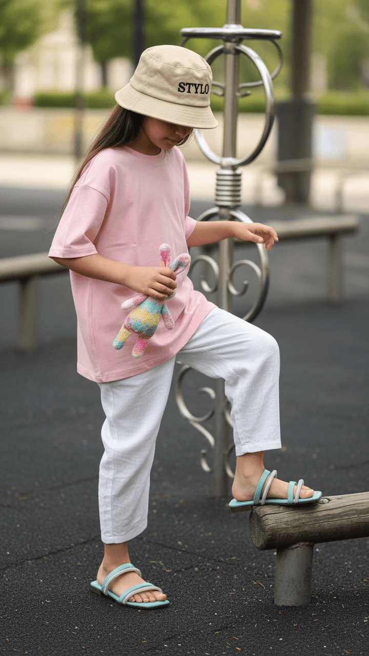 Girls PISTAGREEN Formal Slipper KD5627