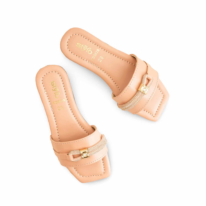 Girls Peach Formal Slipper KD5628