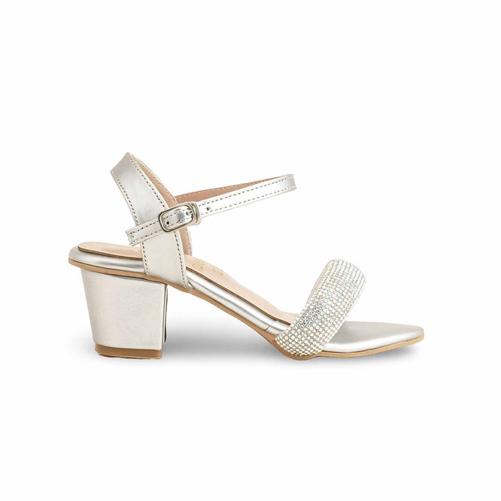 Girls Silver Fancy Sandal KD5632
