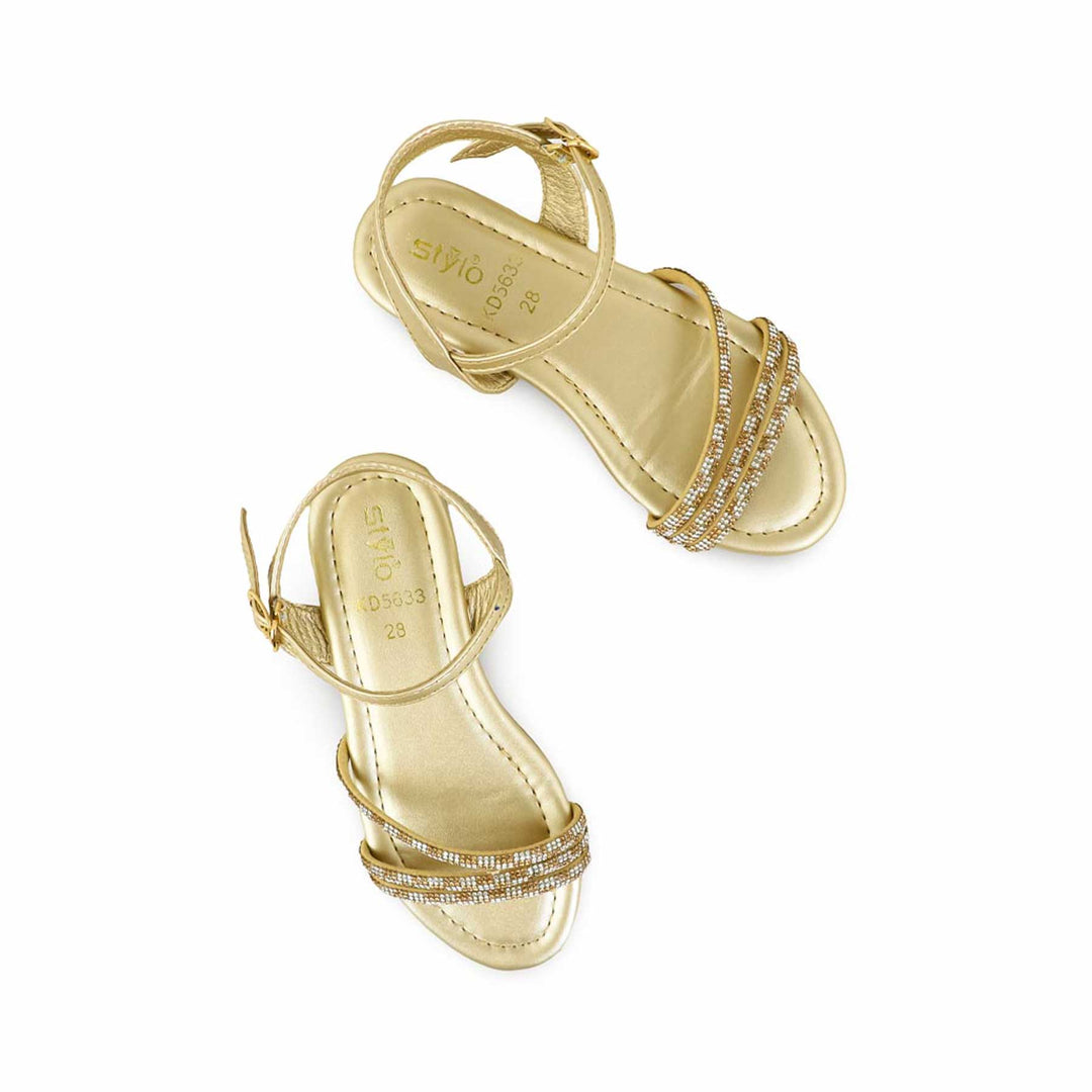 Girls Golden Fancy Sandal KD5633