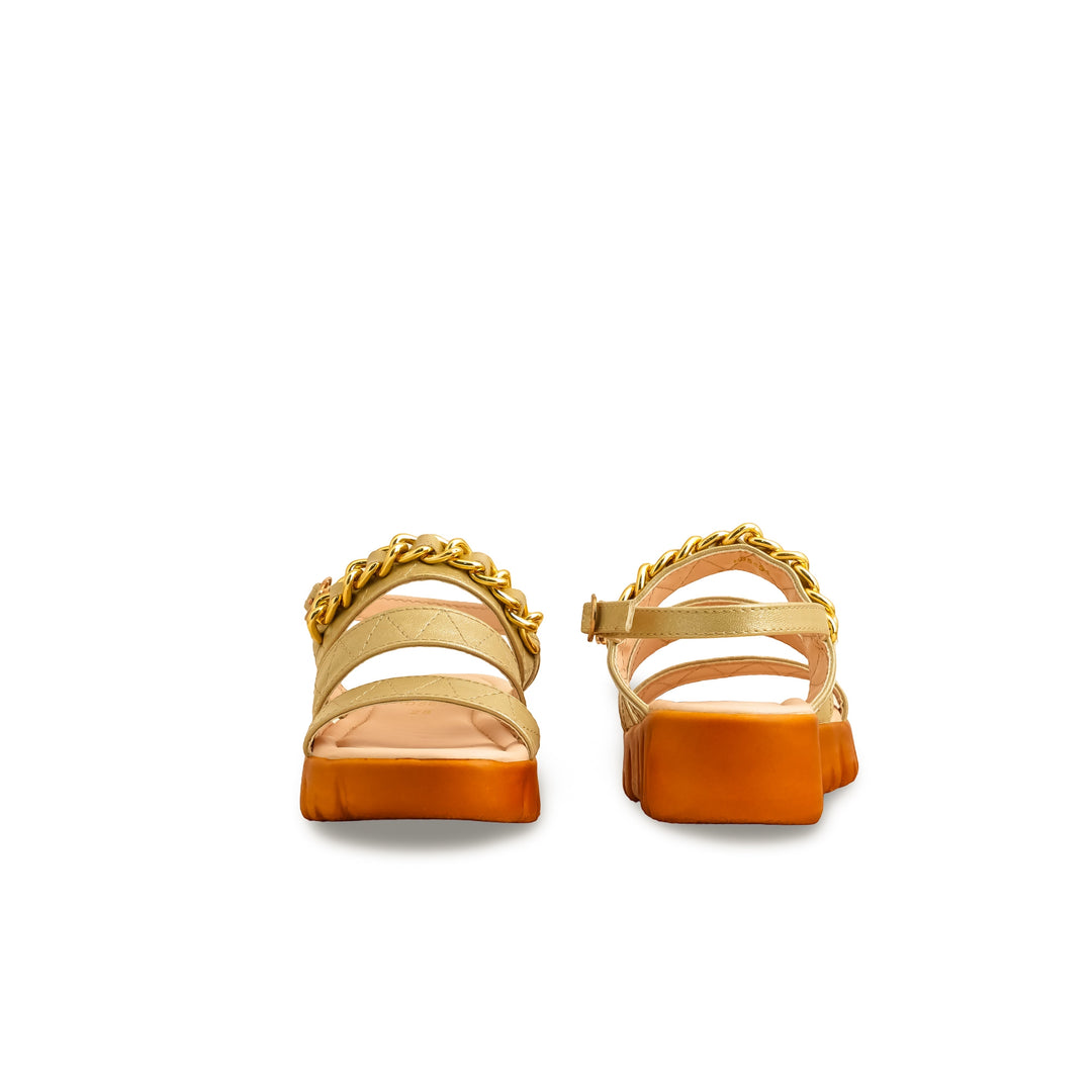 Girls Golden Formal Sandal KD5634