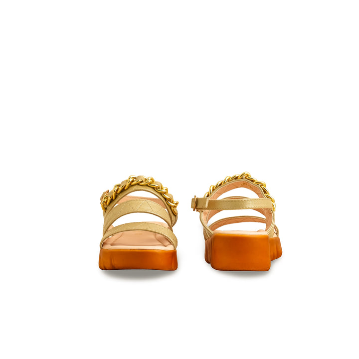 Girls Golden Formal Sandal KD5634