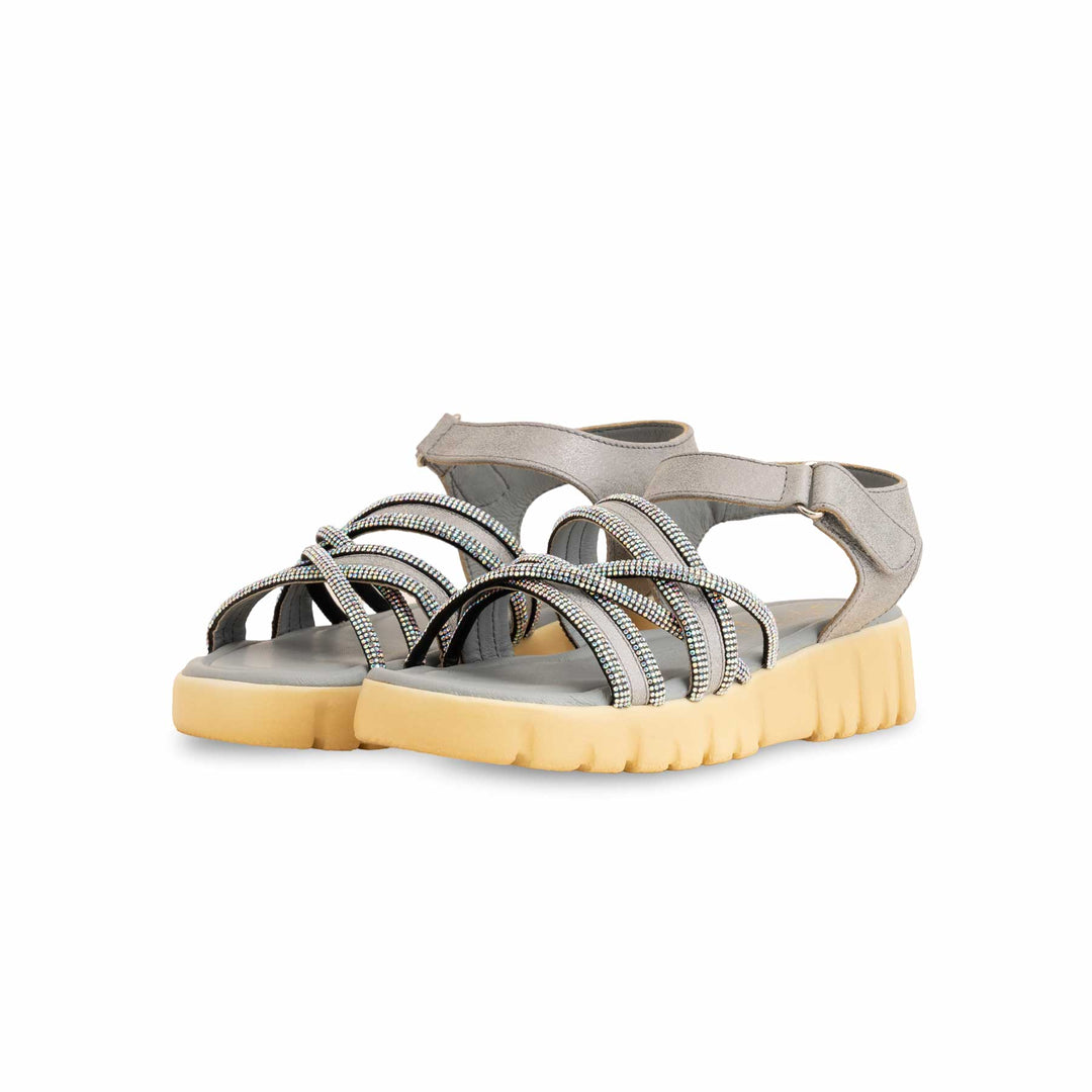 Girls Grey Formal Sandal KD5637
